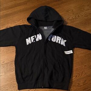 Men's Black New York Hoodie Jacket